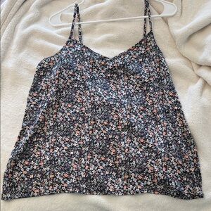 LOFT Satin Navy Floral Pajama - 2 Piece Set